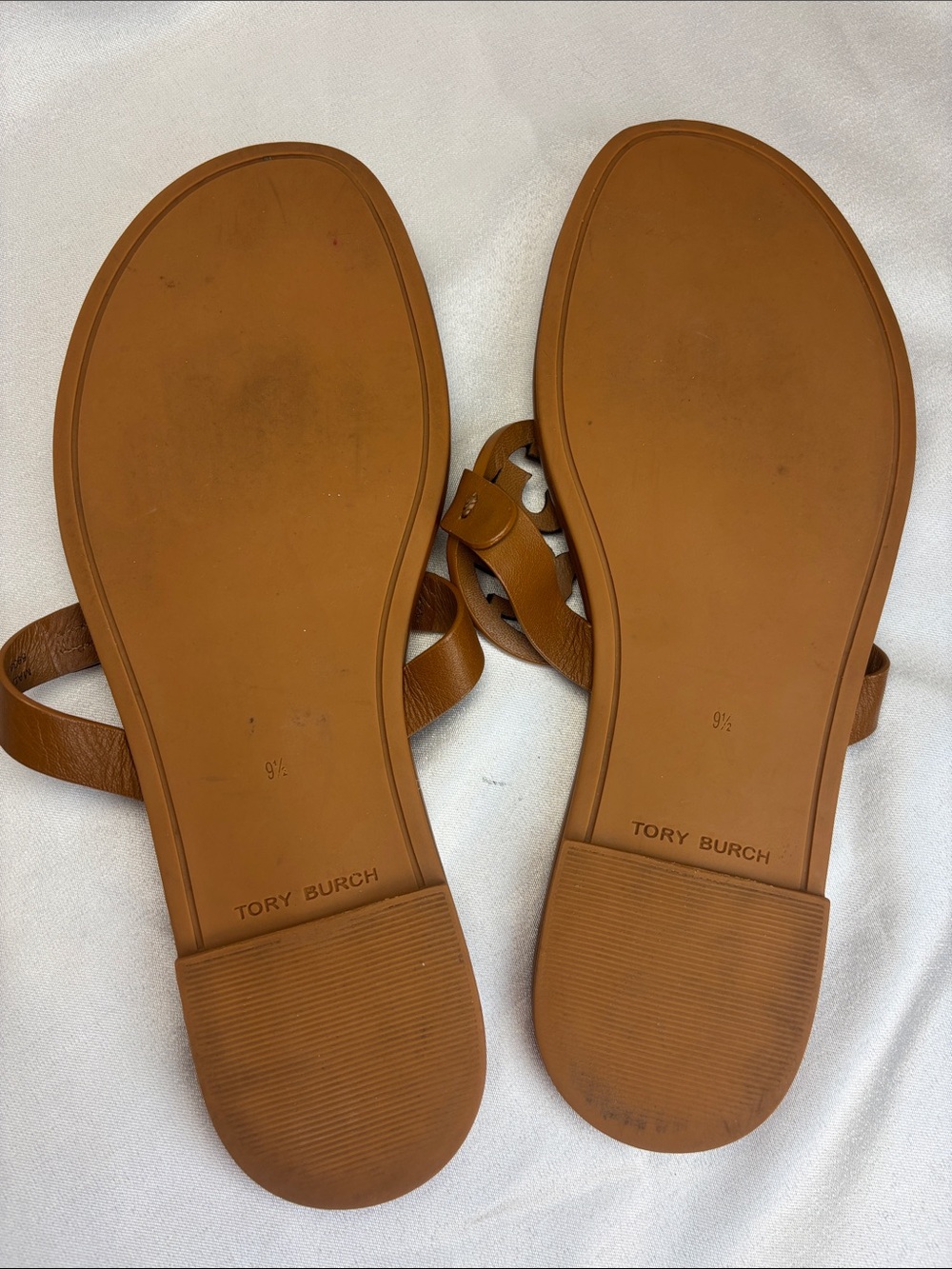 Tory Burch Tan Miller Leather Sandals - Picture 6 of 8